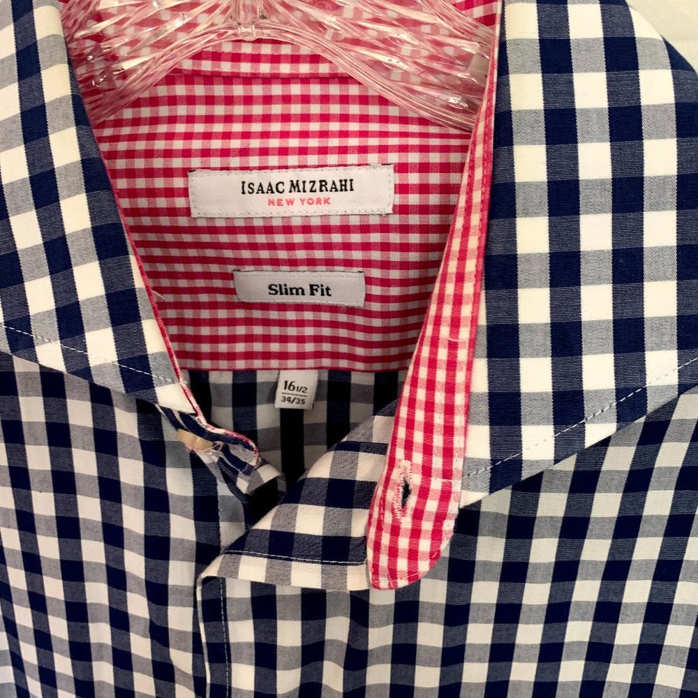Isaac Mizrahi Navy Plaid